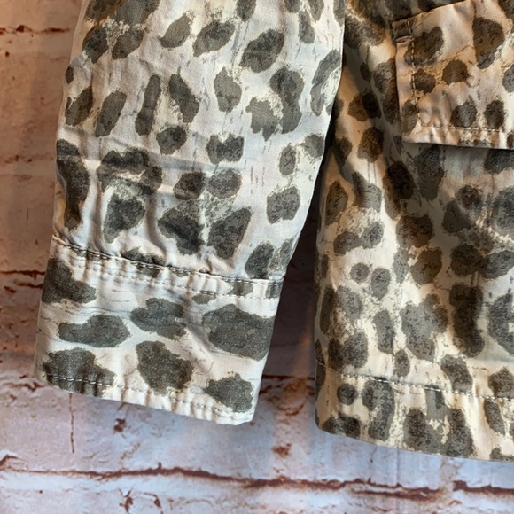 Lily Aldridge Velvet Aziya leopard army jacket S - Picture 6 of 12